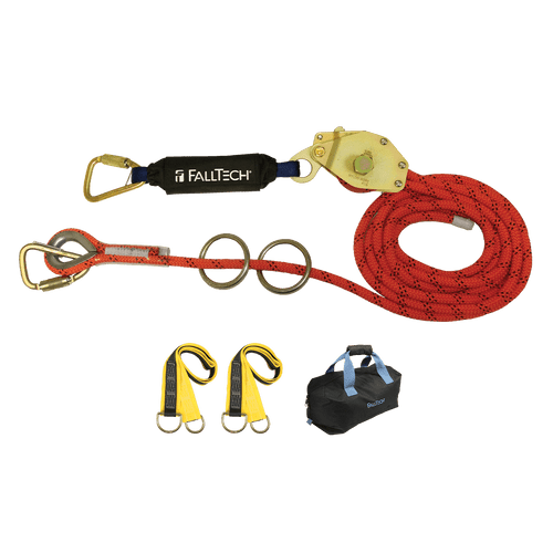 Falltech 77302K 2-Person Temporary Rope Synthetic Horizontal Lifeline System