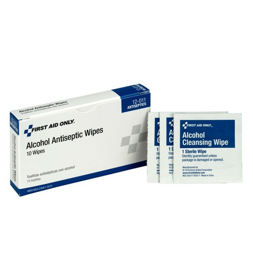 First Aid Only 12-011-002 Antiseptic Alcohol Wipes, Multiple Package Values Available