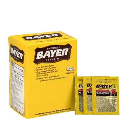 First Aid Only 12408 Bayer Aspirin Tablets - Sold By 50x2/Box