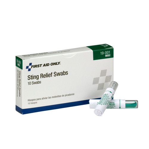 First Aid Only 19-001-001 Sting Relief Swab - Sold By Each