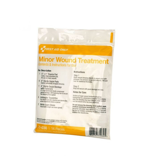 First Aid Only 71-030 Minor Wound Treatment First Aid Triage Pack - Sold By Each