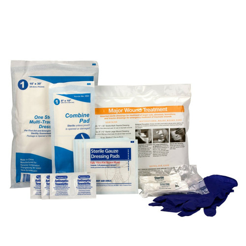 First Aid Only 71-130 Major Wound Treatment First Aid Triage Pack - Sold By Each