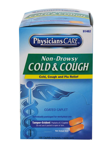 First Aid Only 91462 PhysiciansCare Cold & Cough - 50x2/Box