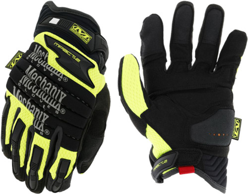 Mechanix Wear HI-VIZ M-Pact 2 SP2-91 High-Visibility Impact Gloves, Multiple Size Values Available - Sold By Pair