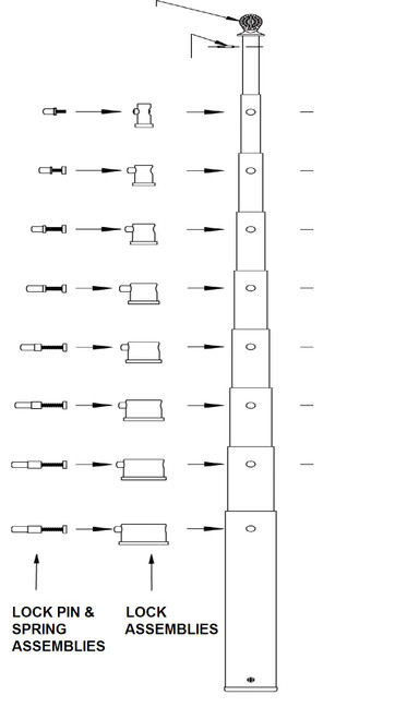 Hastings A12007 Lock Pin & Spring Assembly - Each