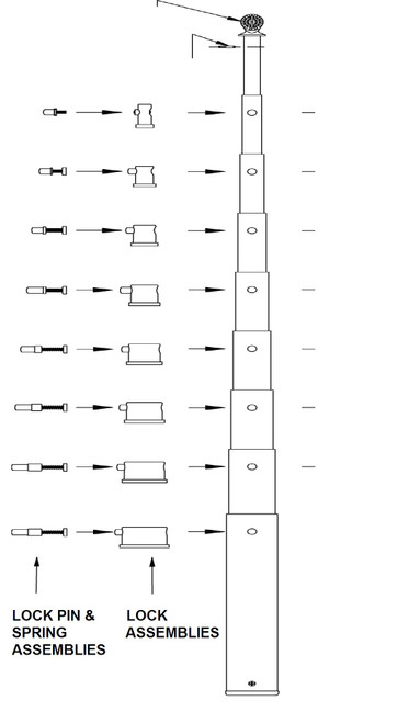 Hastings A12026 Lock Pin & Spring Assembly - Each