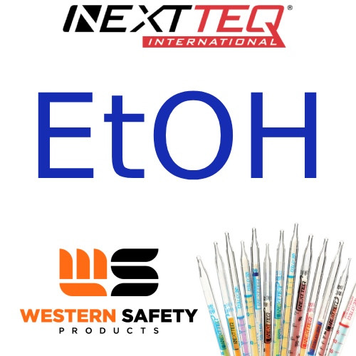 Nextteq NX148L Ethyl Alcohol (Ethanol) Detector Tubes, 0.05-5.0% - 10/Pack