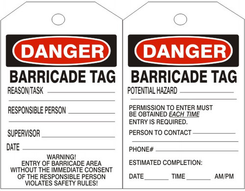 Safehouse Signs TB-182 Accident Prevention Tag - Sold By 25/Pack