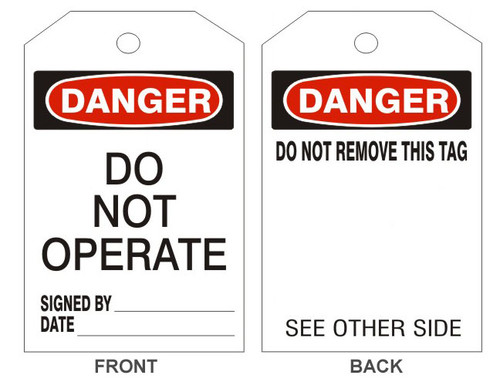 Safehouse Signs VT-108-1 Accident Prevention Tag - Sold By 25/Pack