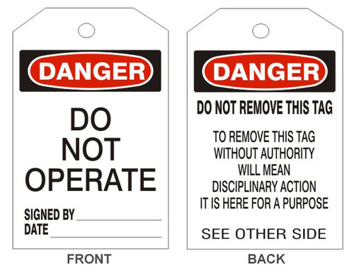 Safehouse Signs VT-108-2 Accident Prevention Tag - Sold By 25/Pack