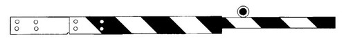 Western Cullen Hayes 38-0026-220 With (1) Type 1590 Gate Light, Wiring Kit, Adapter Sidewalk Gate Arm Multiple Gate Arm Length Values Available - Sold By Each