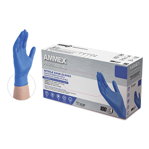 Ammex Professional ACNPF Non-Sterile Exam Gloves, Multiple Size Values Available - Sold By 10/Box