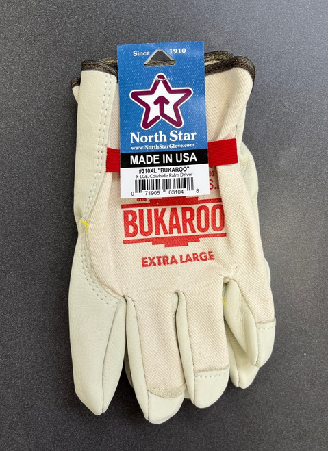 North Star 310 Buckaroo, Unlined Cowhide Palm Driver Gloves - Pair