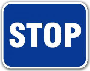 Aldon 6STOP-B Blue "STOP" or STOP Variation Signs - Each