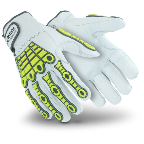 HexArmor Chrome Series 4080 Impact and A8 Cut Resistant Leather Driver Gloves - Pair
