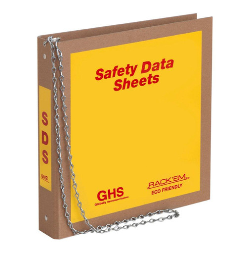 Rack'Em 8550 English Eco Friendly Three Ring SDS Binder, Multiple Sheet Size, Sheet Capacity Values Available - Sold by Each