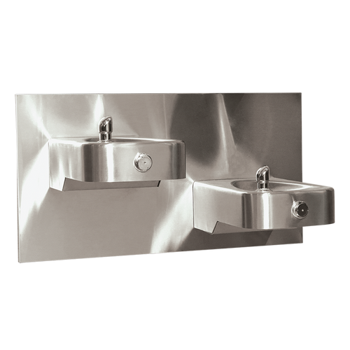 Haws 1117LN Wall Mount Hi-Lo Barrier Free Dual Drinking Fountain