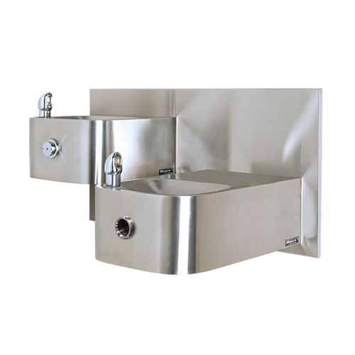 Haws 1119HO Wall Mount Hi-Lo Touchless/Pushbutton Dual Drinking Fountain