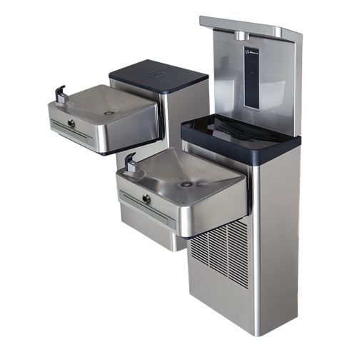 Haws 1212SH Wall Mount Hi-Lo Non-Filtered Touchless Water Cooler & Bottle Filler
