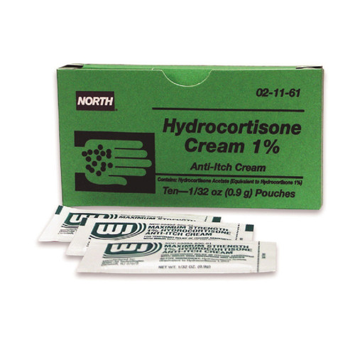 Honeywell North 021161 Anti-Itch Hydrocortisone Cream, 1/32 oz, Pouch - 10/Pack