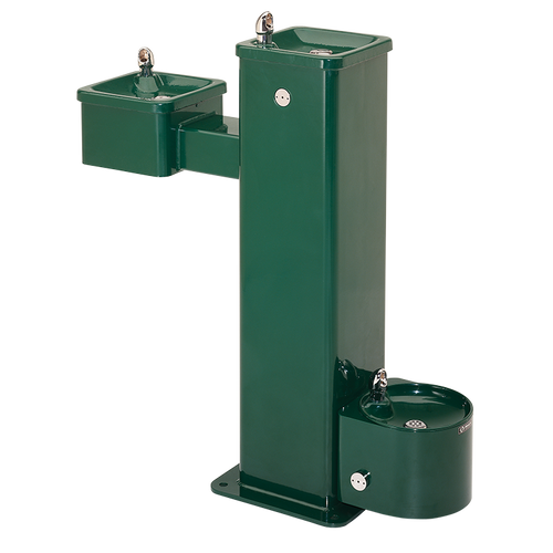 Haws 3500D Floor Mount Hi-Lo Barrier Free Pedestal Drinking Fountain