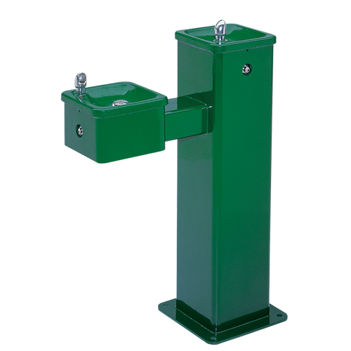 Haws 3500FR Floor Mount Hi-Lo Barrier Free Square Pedestal Drinking Fountain