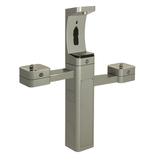 Haws 3612 Floor Mount Pedestal Bottle Filler & Drinking Fountain