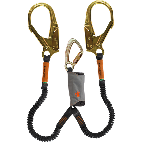 Skylotec L-0562-1,8 Black/Grey Aluminum/Polyester/Steel Y-Version Double Leg Shock Absorbing Lanyard - Each