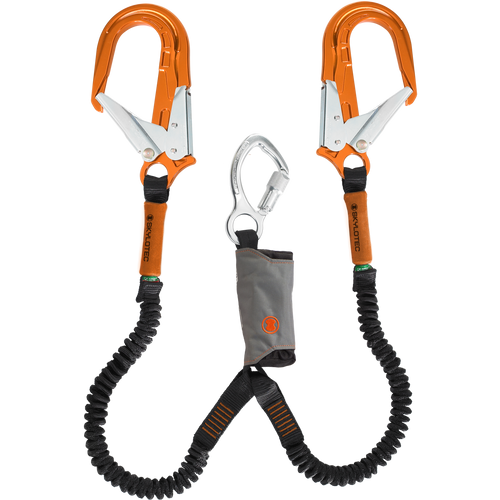 Skylotec L-0623-1,8 Black/Grey Aluminum/Polyester/Steel Y-Version Double Leg Shock Absorbing Lanyard - Each