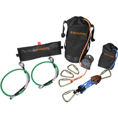 Skylotec SET-900014 One Size Fit All A-370 Escape and Rescue Kit with DEUS A-370 Descent Device, (3) Steel Carabiners, (2) ROW Anchors, Large Edge Protector, Large Rope Bag and Basic RTU Kit - Each