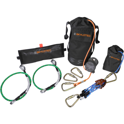 Skylotec SET-900014 One Size Fit All A-370 Escape and Rescue Kit with DEUS A-370 Descent Device, (3) Steel Carabiners, (2) ROW Anchors, Large Edge Protector, Large Rope Bag and Basic RTU Kit - Each
