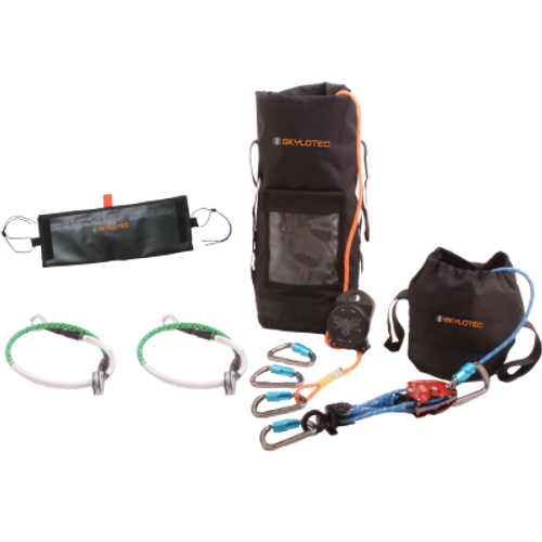 Skylotec SET-900015 One Size Fit All A-370 Escape and Rescue Kit with DEUS A-370 Descent Device, (3) Aluminum Carabiners, (2) ROW Anchors, Large Edge Protector, Large Rope Bag and Basic RTU Kit - Each