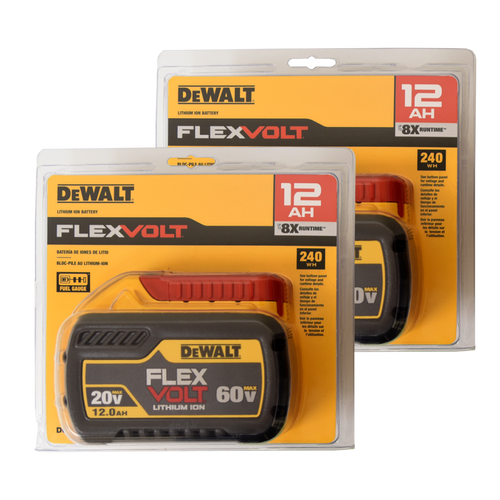Super Vac DeWalt FlexVolt 12AH Batteries, 2 Pack