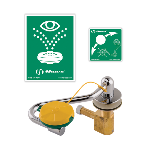 Haws AXION® MSR 7611 Deck/Sink Mount Single Action Swing Away Eye/Face Wash Station