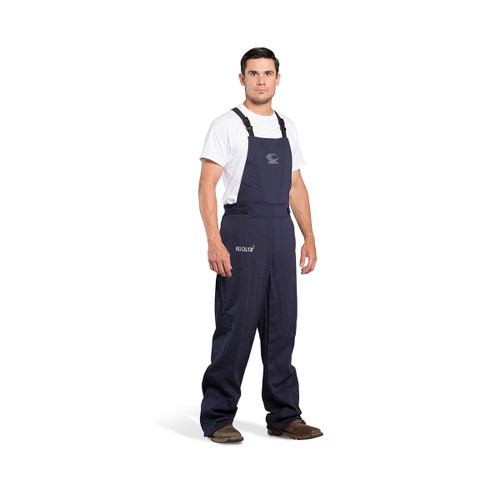 OEL AFW060-NBO Navy 88/12 Premium Sateen Cotton Blend 60 Cal/cm2 Bib Overall - Each