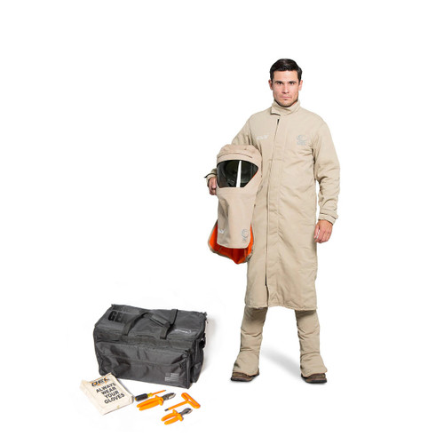 OEL AFW40F-XCO 88/12 Premium Indura Cotton Blend 40 Cal/cm2 Coat Kit with Switchgear Hood