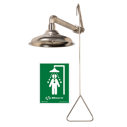 Haws AXION® MSR 8133H Wall Mount Corrosion Resistant Emergency Drench Shower