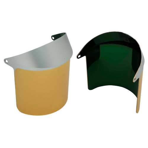 Oberon 056 Polycarbonate Extra Dark Green Gold FACE-FIT Basic Heat Reflective Replacement Face Shield