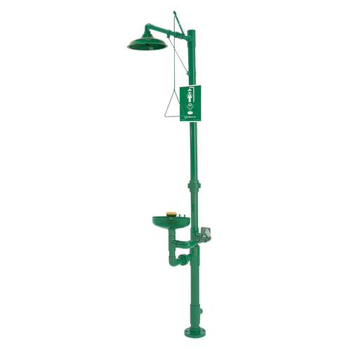 Haws AXION® MSR 8336 Floor Mount Combination Corrosion Resistant Shower & Eye/Face Wash Station