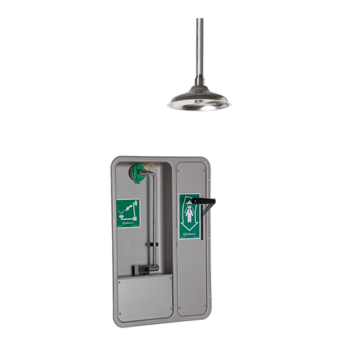 Haws AXION® MSR 8355WCC Wall Mount Combination Barrier Free Recessed Shower & Eye/Face Wash Station