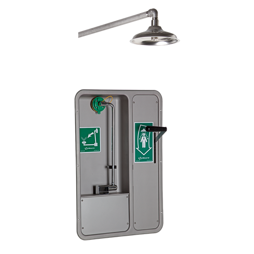 Haws AXION® MSR 8355WCW Wall Mount Combination Barrier Free Recessed Shower & Eye/Face Wash Station