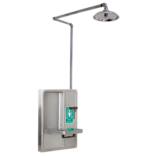 Haws AXION® MSR 8356WCSM Wall Mount Combination Shower & Eye/Face Wash Station