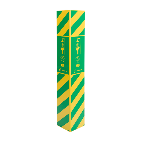 Haws 9020 Green/Yellow ABS Plastic Three Sided Safety Sign