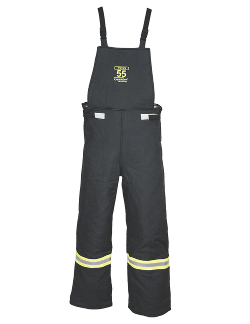 Oberon TCG55-BIB-LZ Black Aramid Fiber TCG Arc Flash Bib Overall