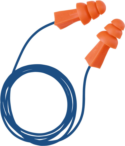 Gateway Safety Tri-Grip 943180 27 dB Corded Industry Choice Reusable Earplugs