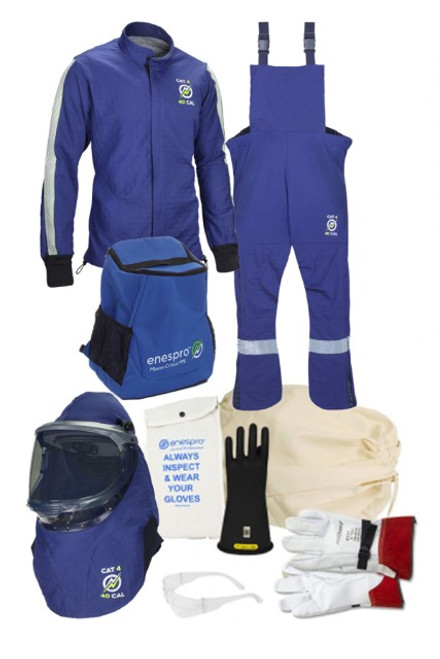 NSA Enespro ARC40KIT-_ _ _ _ 41 Cal Navy Gore Pyrad Arc Flash Kit with Lift Front Hood & Voltage Gloves - 1-Pack