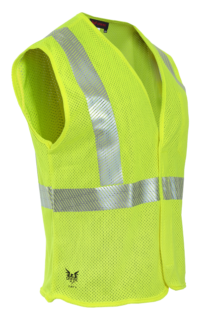 NSA DRIFIRE V00HA2V_ _ 4.6 Cal FR Mesh Hi-Vis Fluorescent Yellow Safety Vest - Each