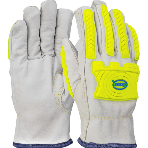 PIP Boss 09-LC571MP Natural Goatskin Leather Slip-on Cut Resistant ARC Rated High Performance Driver's Gloves