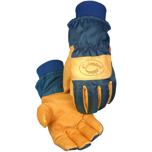 PIP Caiman 1354 Navy Pigskin Leather Elastic Insulated Cold Protection Gloves