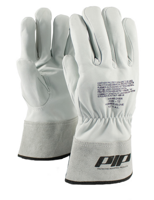 PIP 148-2000 Natural Top Grain Goatskin Leather 13 in Electrical Gloves Protector